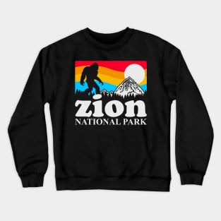 Mount Zion National Park, Sasquatch Mount Zion Yeti Yowi Merch Retro Crewneck Sweatshirt